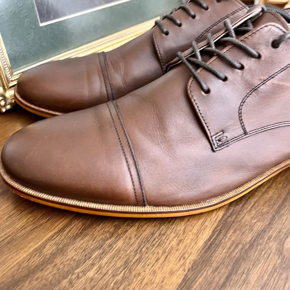 Mens ASTON GREY Ian Cap Toe Oxford Chestnut sz 13 - Picture 12 of 16